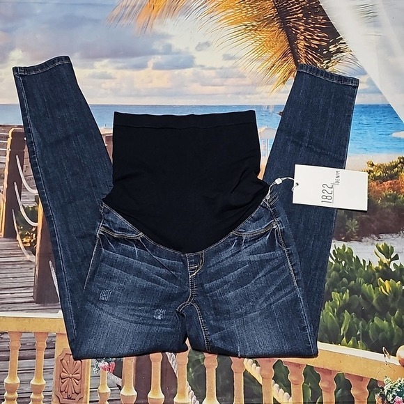 1822 Denim Pants - 1822 Denim Distressed Maternity Jeans Size 24 New